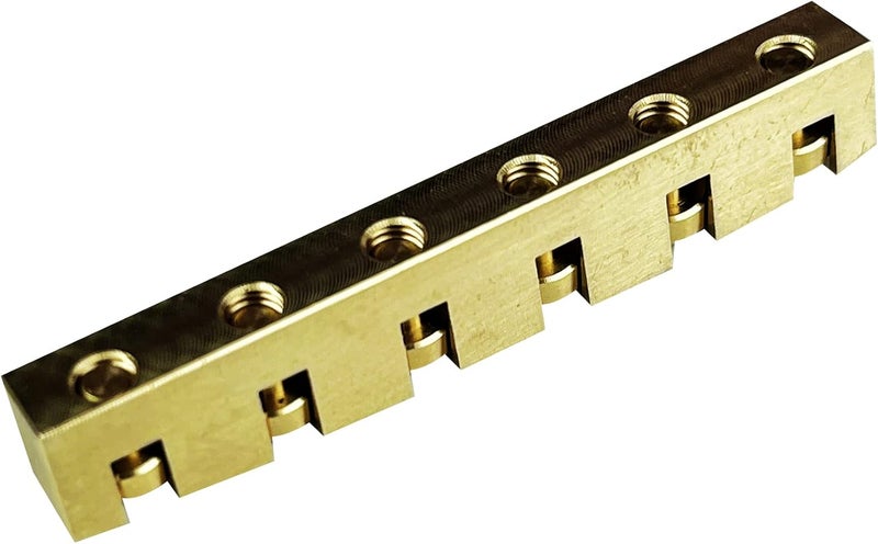 Kaynes 43mm Height Adjustable Brass Guitar Nut Replacement for Les Paul LP SG Style Electric or Acoustic Guitars (43mm for LP Guitar) - Image 3